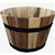 PLANTER BARREL WOOD RND 33CM