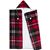 THROW HOODED PLAID RED