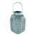 TALL AQUA METAL MOROCCAN LANTERN