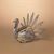 15.9"L GALVANIZED METAL TURKEY W/ BEAD ACCENTS