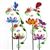 ASSORTED KINETIC FLOWER STAKE LIGHT